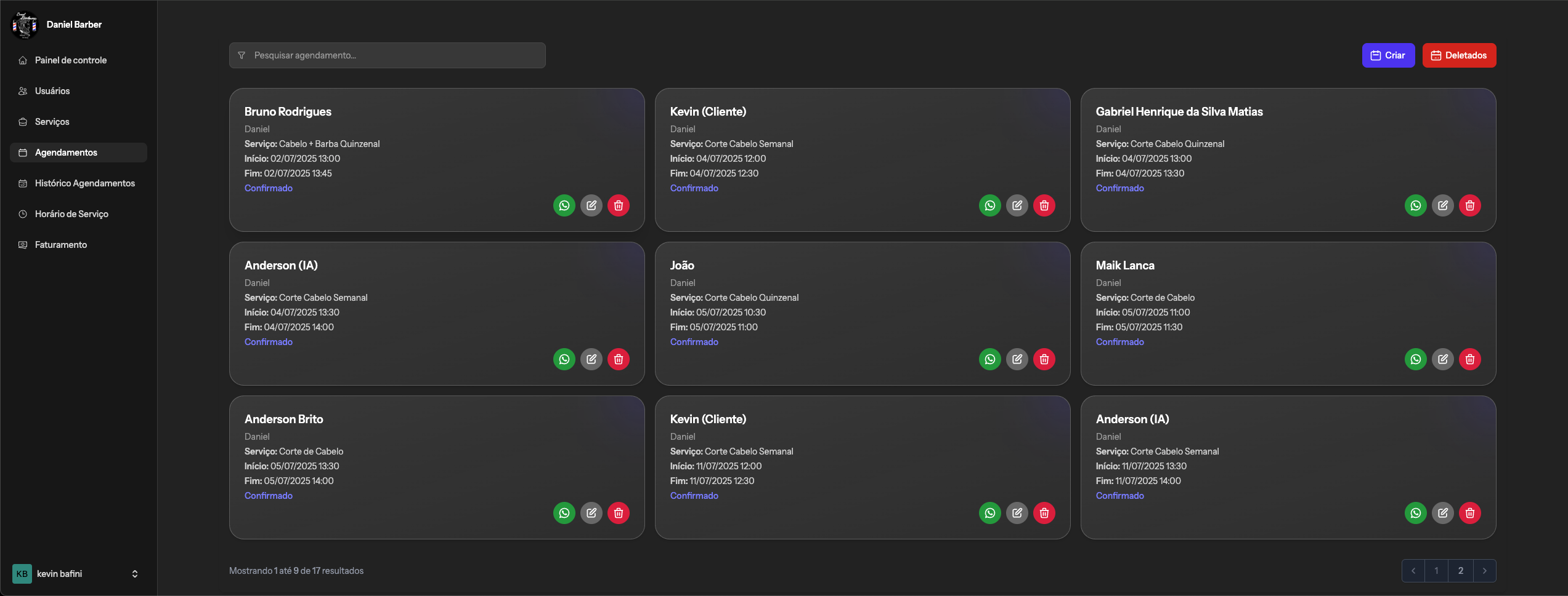 Sistema de Agendamento
