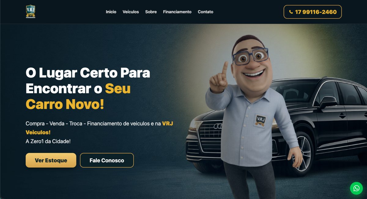 Site VRJ Veículos